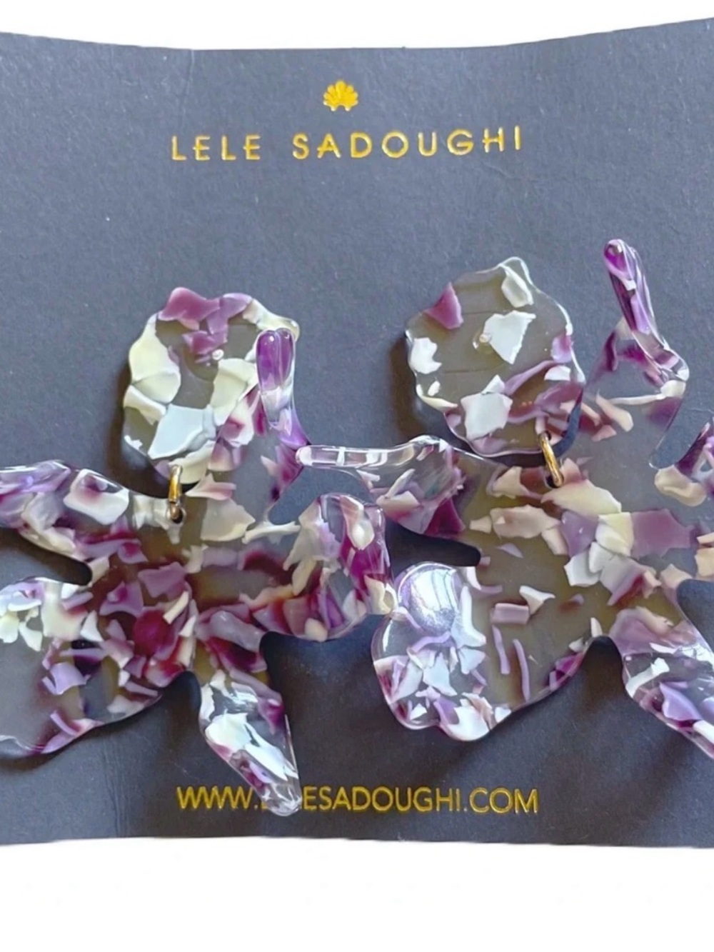Lele Sadoughi Paper Lily Earrings - Violet